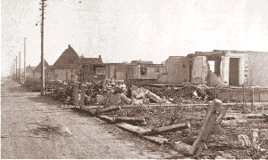 August Bebel Siedlung nach dem amerikanischen Bombenangriff im Oktober 1943