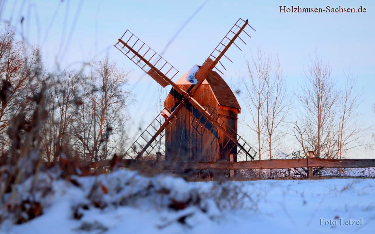 Winter 2026 - Verschneite M�hle in Leipzig-Holzhausen