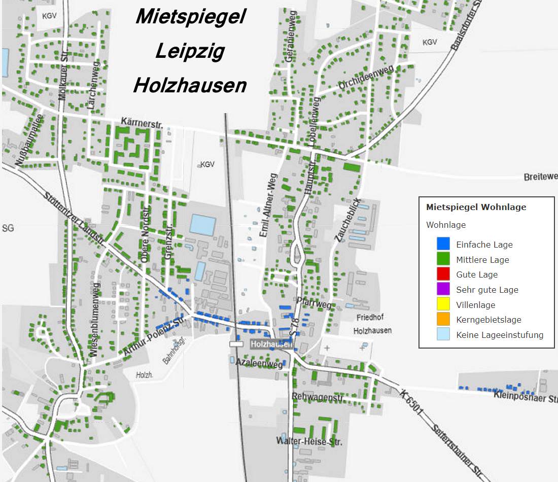 Mietspiegel Leipzig Postleitzahlengebiet Holzhausen 04288