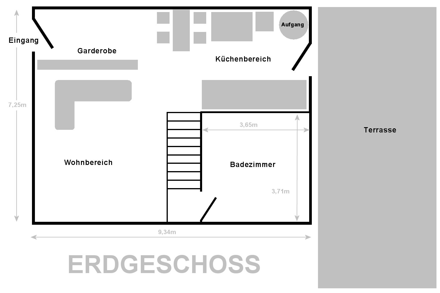 Loftwohnung Grundriss Erdgeschoss