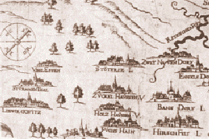Foto: Karte Umgebung von Holzhausen 1595
